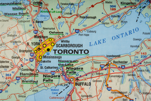 Toronto City Map Towing 